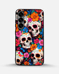 Creslia color skull floral phone case - color skull floral phone case samsung galaxy s25