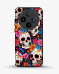 Creslia color skull floral phone case - color skull floral phone case vivo x100