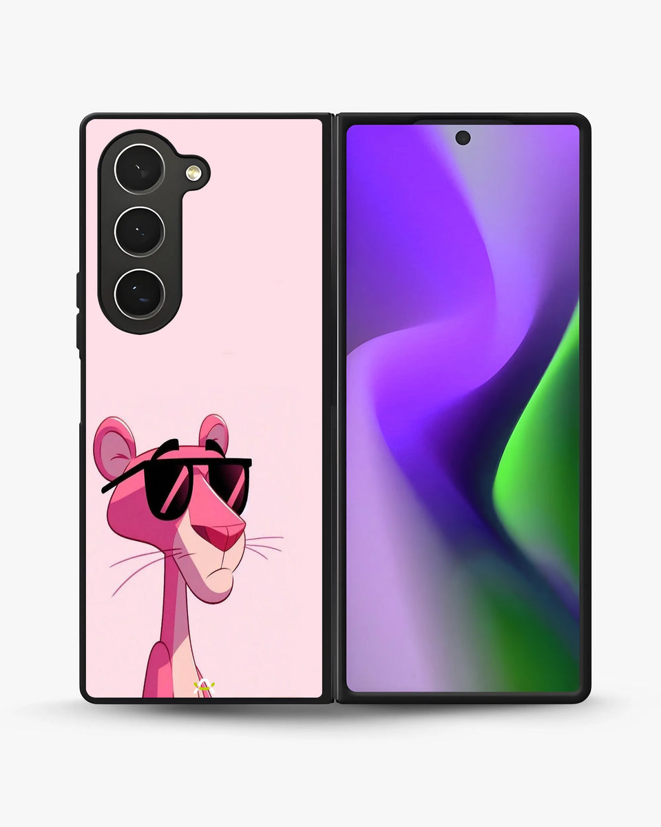 Creslia cool cartoon cat shades phone case - cool cartoon cat shades phone case samsung galaxy z fold 6
