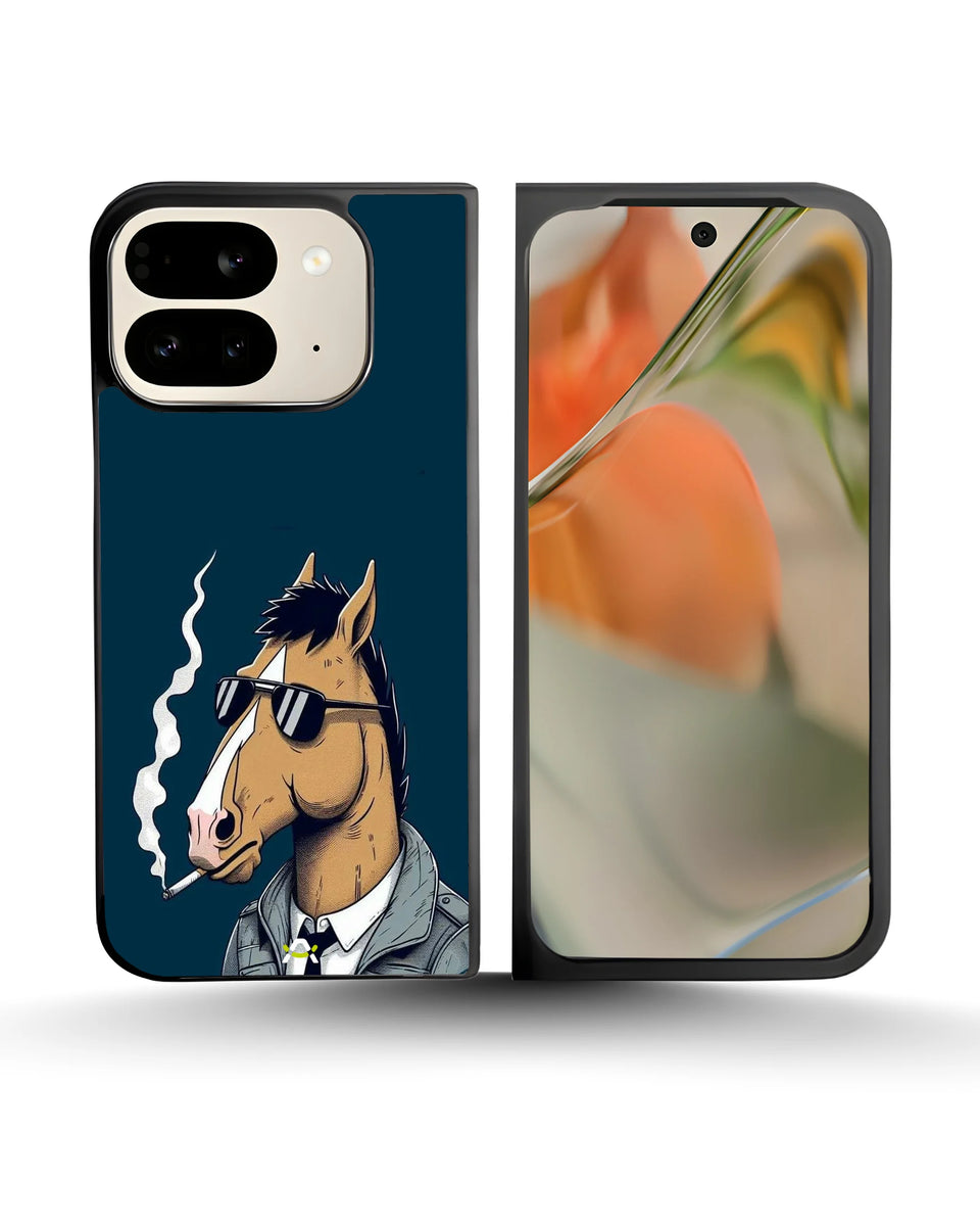 Creslia cool horse sunglasses phone case - cool horse sunglasses phone case google pixel 9 pro fold