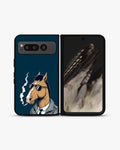 Creslia cool horse sunglasses phone case - cool horse sunglasses phone case google pixel fold