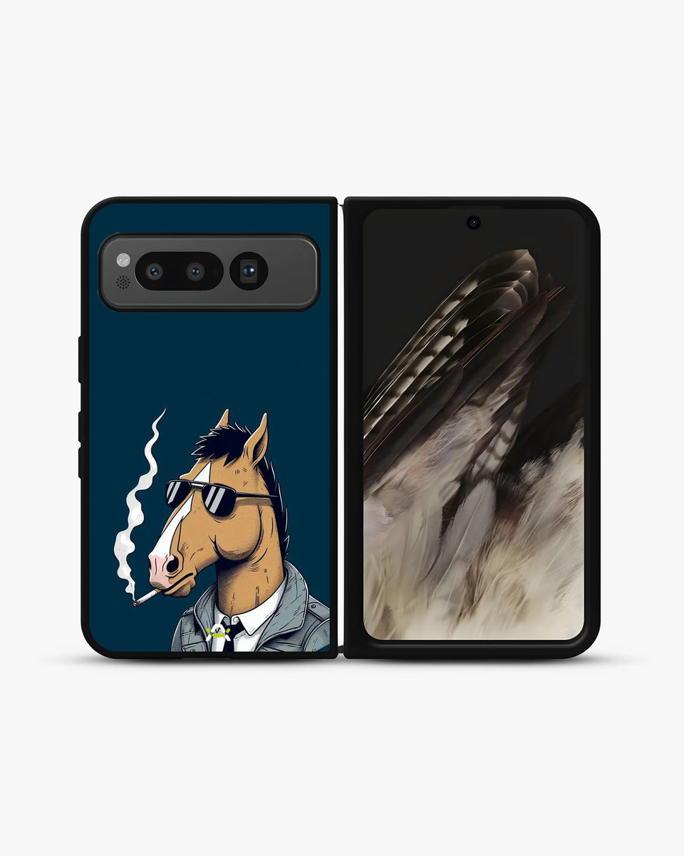 Creslia cool horse sunglasses phone case - cool horse sunglasses phone case google pixel fold