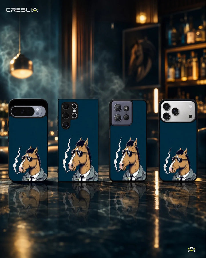 Creslia cool horse sunglasses phone case - cool horse sunglasses phone case mobile banner