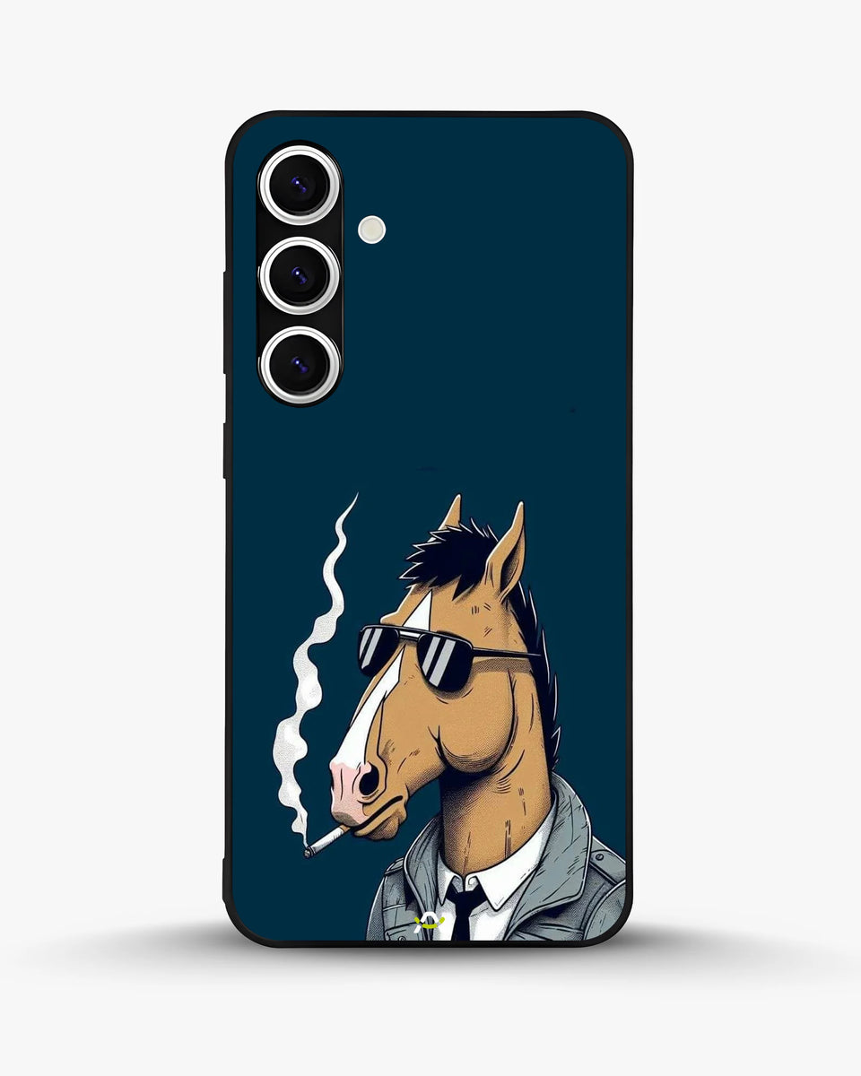 Creslia cool horse sunglasses phone case - cool horse sunglasses phone case samsung galaxy s24 plus