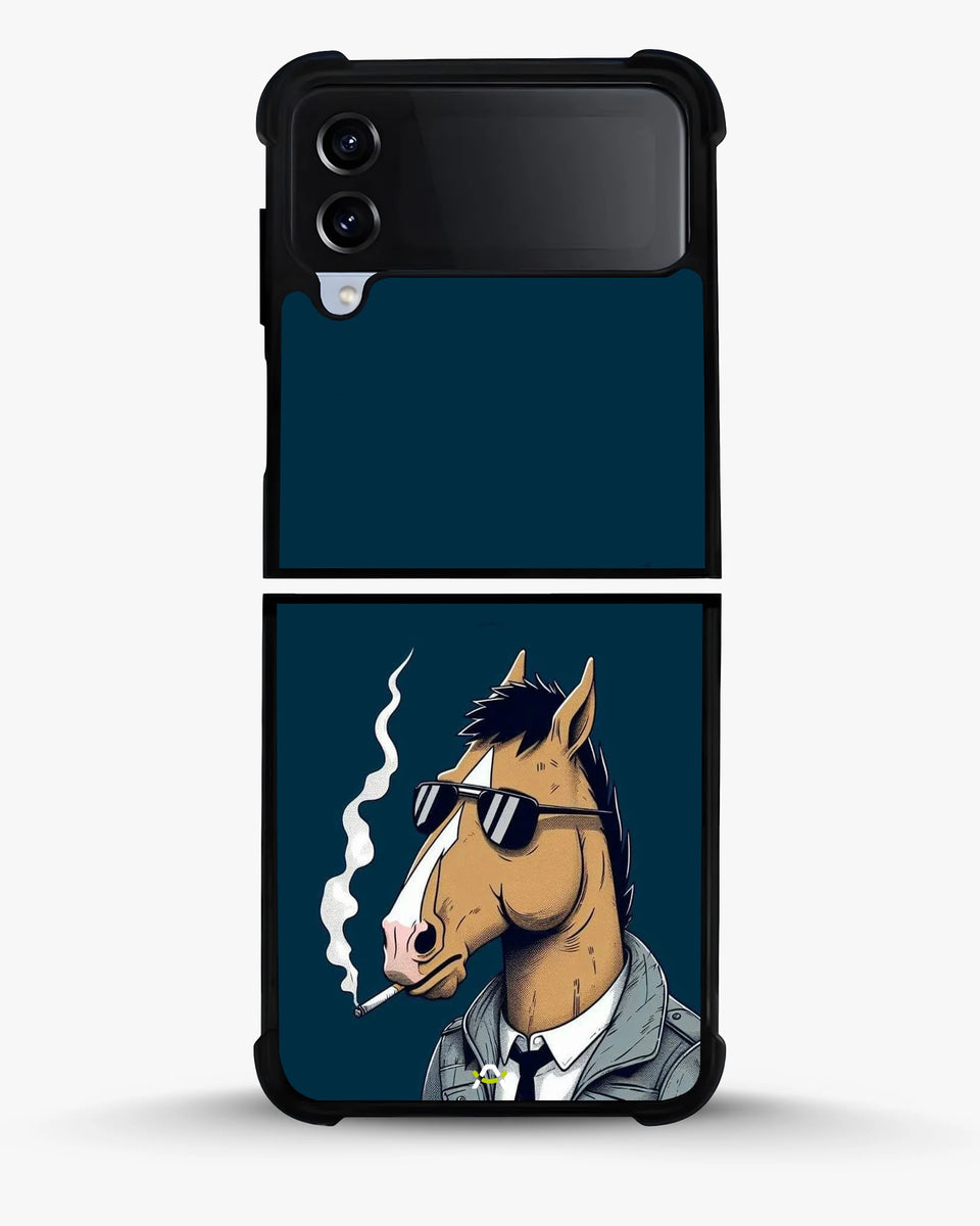 Creslia cool horse sunglasses phone case - cool horse sunglasses phone case samsung galaxy z flip 4