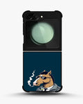 Creslia cool horse sunglasses phone case - cool horse sunglasses phone case samsung galaxy z flip 5
