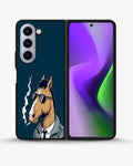 Creslia cool horse sunglasses phone case - cool horse sunglasses phone case samsung galaxy z fold 5