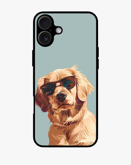Cool Sunglass Dog Printed Case for iPhone, Samsung & Google Pixel - Glossy back cover with stylish dog design.