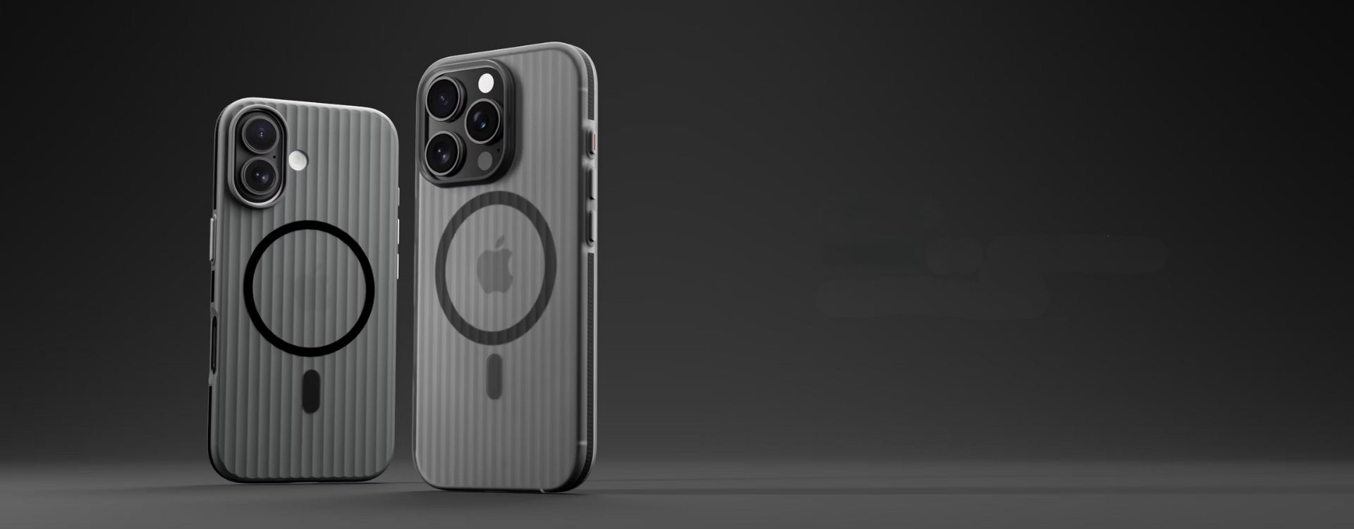 Corrugated Hybrid MagSafe Case Cover for iPhone - White Orange