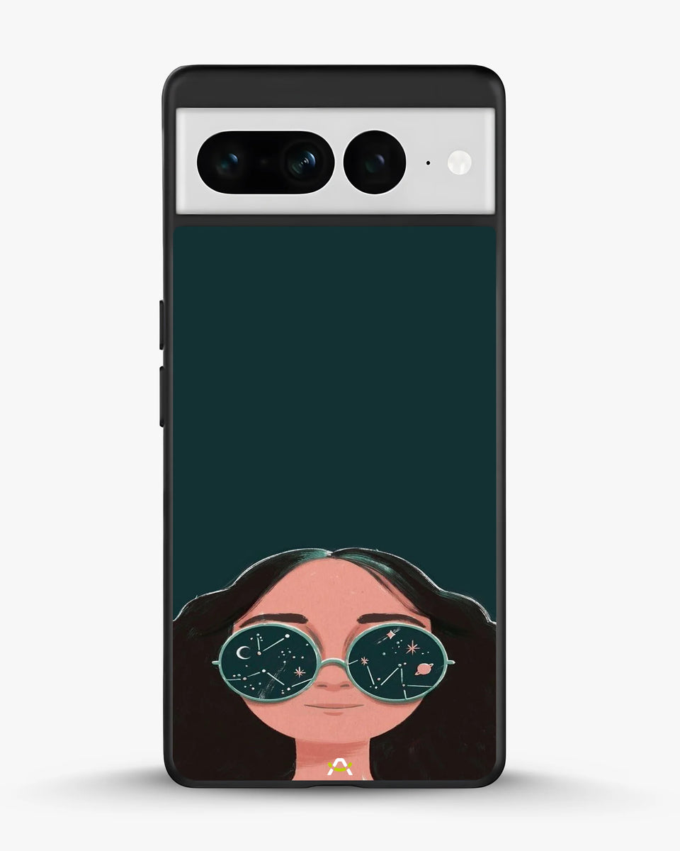 Creslia cosmic sunglasses girl phone case - cosmic sunglasses girl phone case google pixel 7 pro