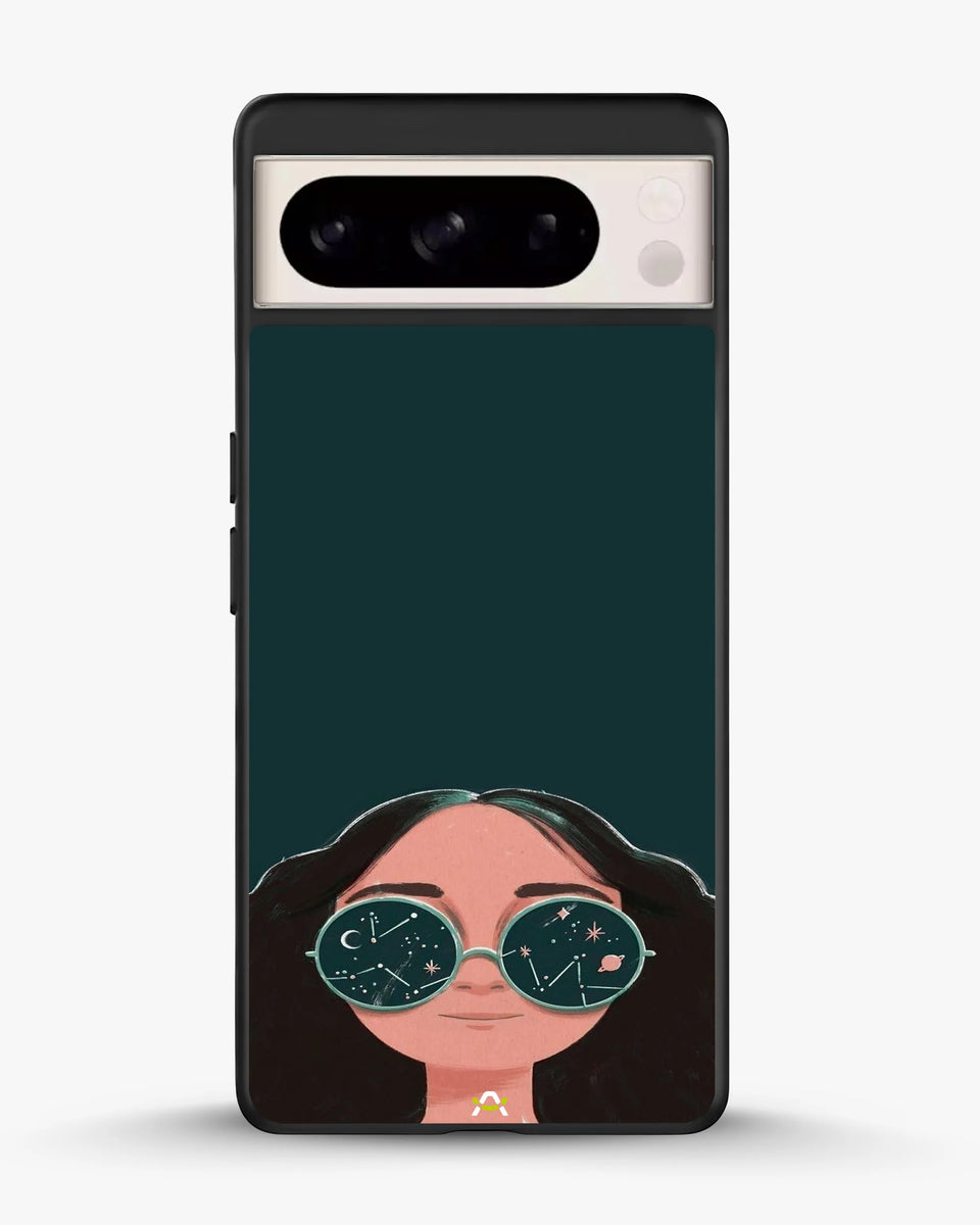 Creslia cosmic sunglasses girl phone case - cosmic sunglasses girl phone case google pixel 8 pro