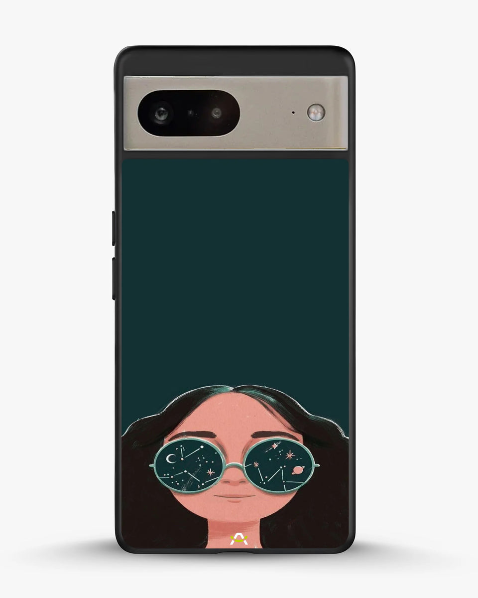 Creslia cosmic sunglasses girl phone case - cosmic sunglasses girl phone case google pixel 8