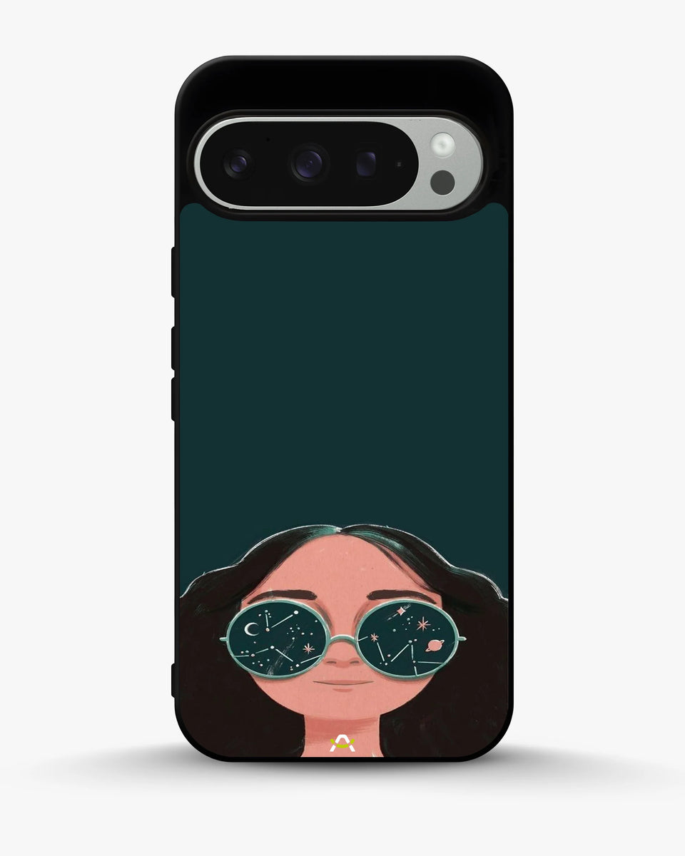 Creslia cosmic sunglasses girl phone case - cosmic sunglasses girl phone case google pixel 9 pro