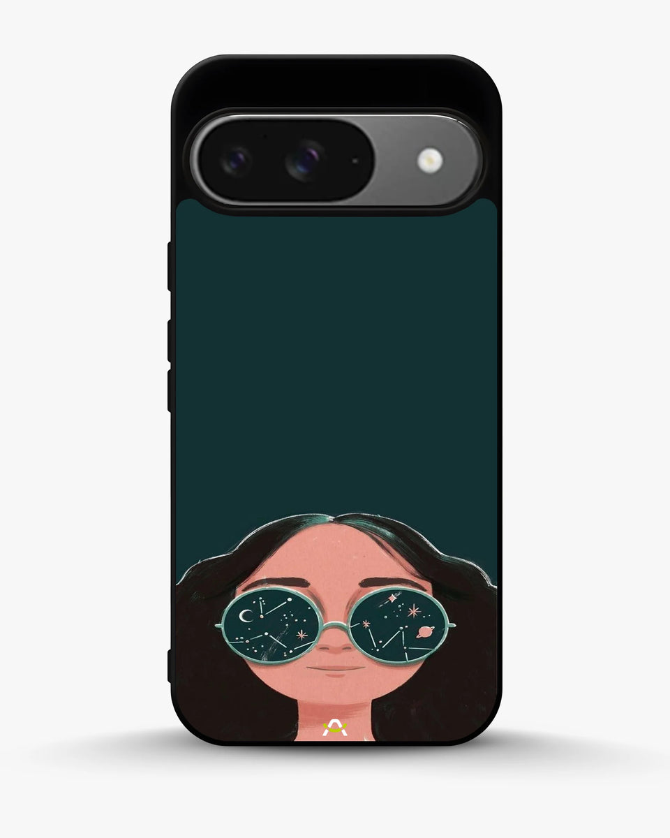 Creslia cosmic sunglasses girl phone case - cosmic sunglasses girl phone case google pixel 9