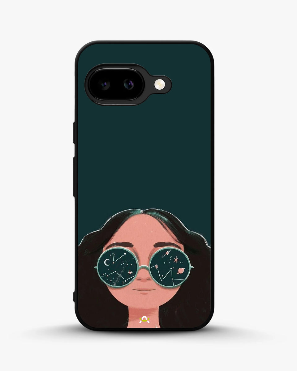 Creslia cosmic sunglasses girl phone case - cosmic sunglasses girl phone case google pixel 9a