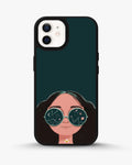 Creslia cosmic sunglasses girl phone case - cosmic sunglasses girl phone case iphone 12