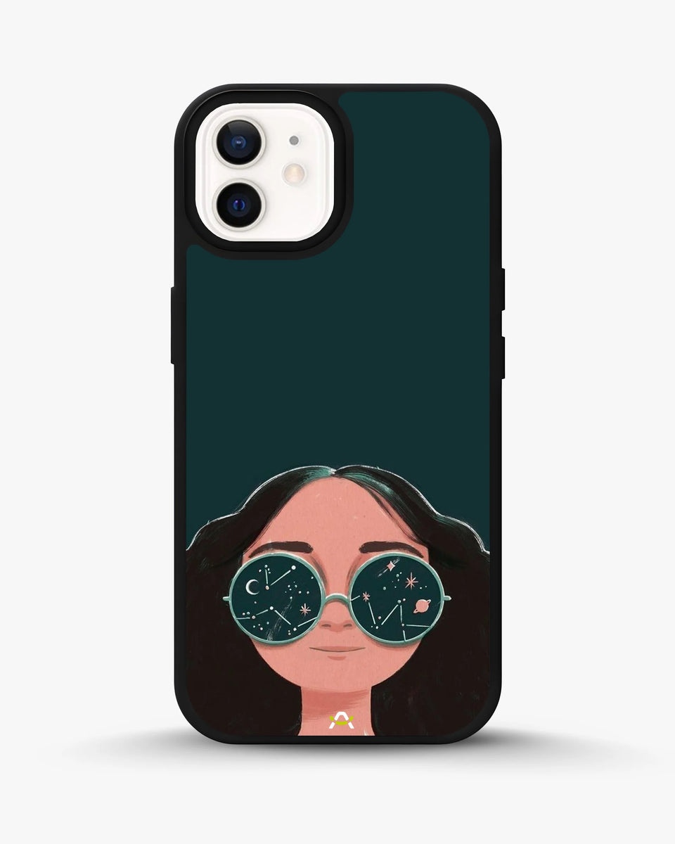 Creslia cosmic sunglasses girl phone case - cosmic sunglasses girl phone case iphone 12