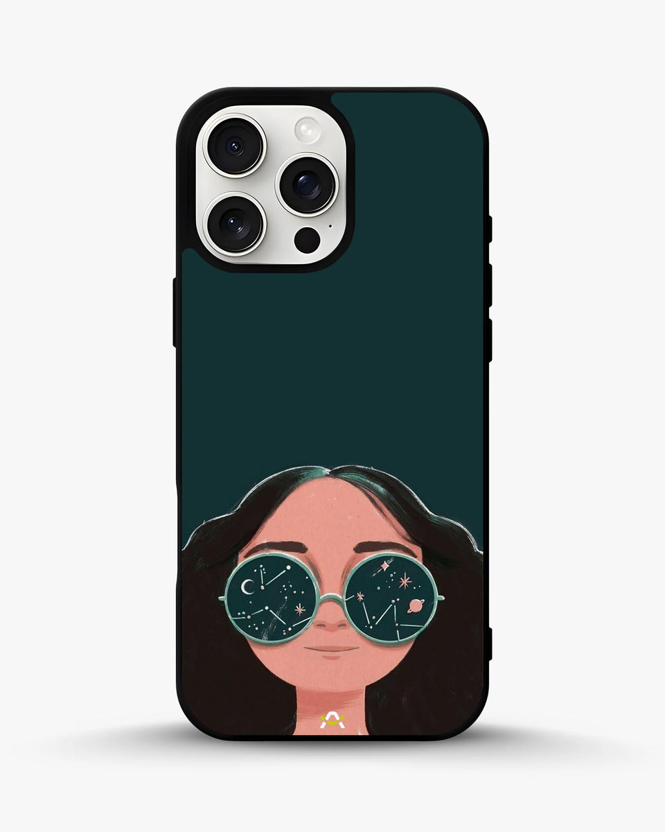 Creslia cosmic sunglasses girl phone case - cosmic sunglasses girl phone case iphone 14 pro max