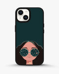 Creslia cosmic sunglasses girl phone case - cosmic sunglasses girl phone case iphone 14