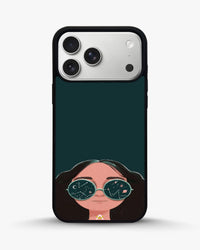 Cosmic Sunglasses Girl Phone Case - Dreamy Teal Art Print for iPhone, Samsung, Pixel, OnePlus & Vivo