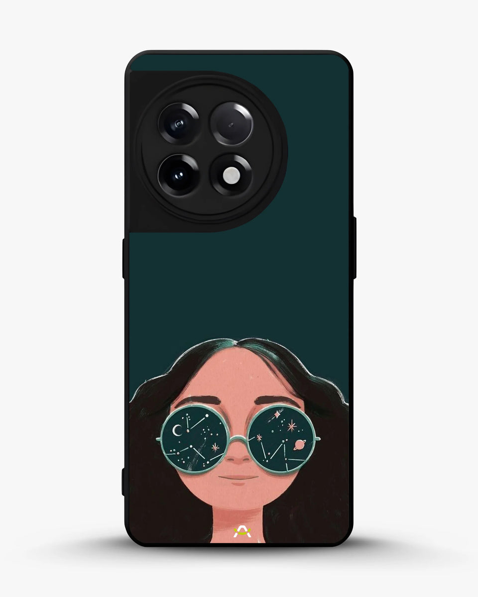 Creslia cosmic sunglasses girl phone case - cosmic sunglasses girl phone case oneplus 11r
