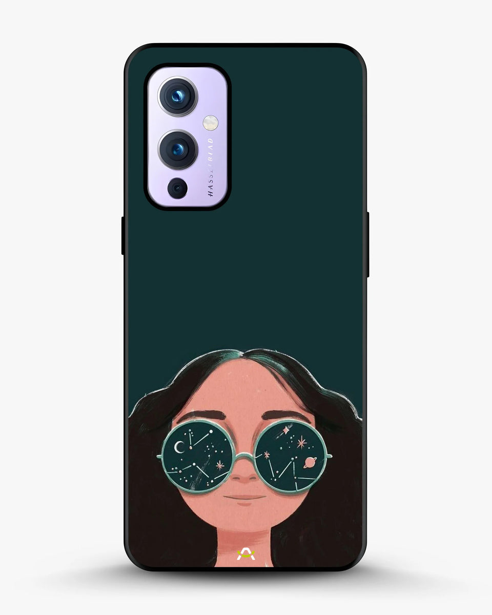 Creslia cosmic sunglasses girl phone case - cosmic sunglasses girl phone case oneplus 9