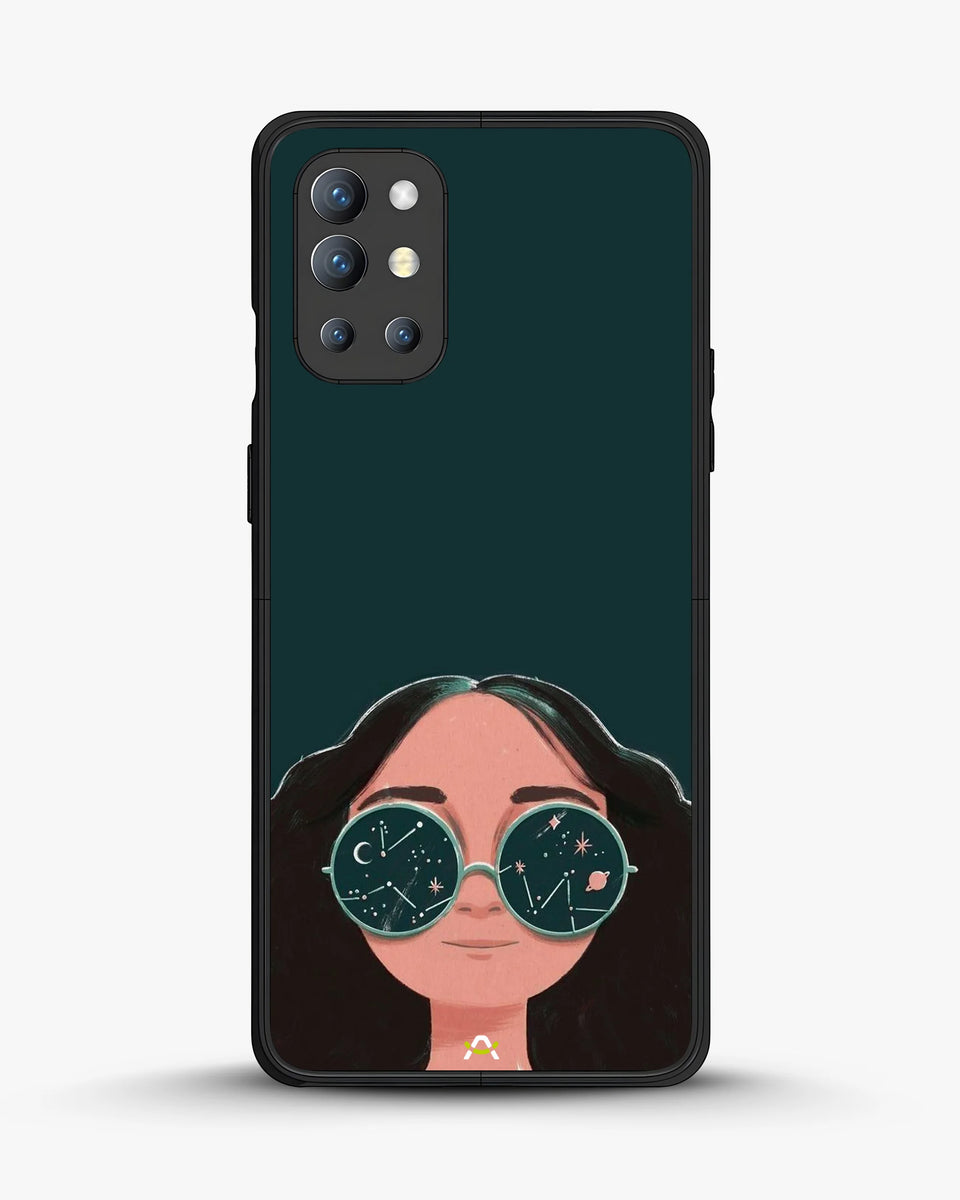 Creslia cosmic sunglasses girl phone case - cosmic sunglasses girl phone case oneplus 9r