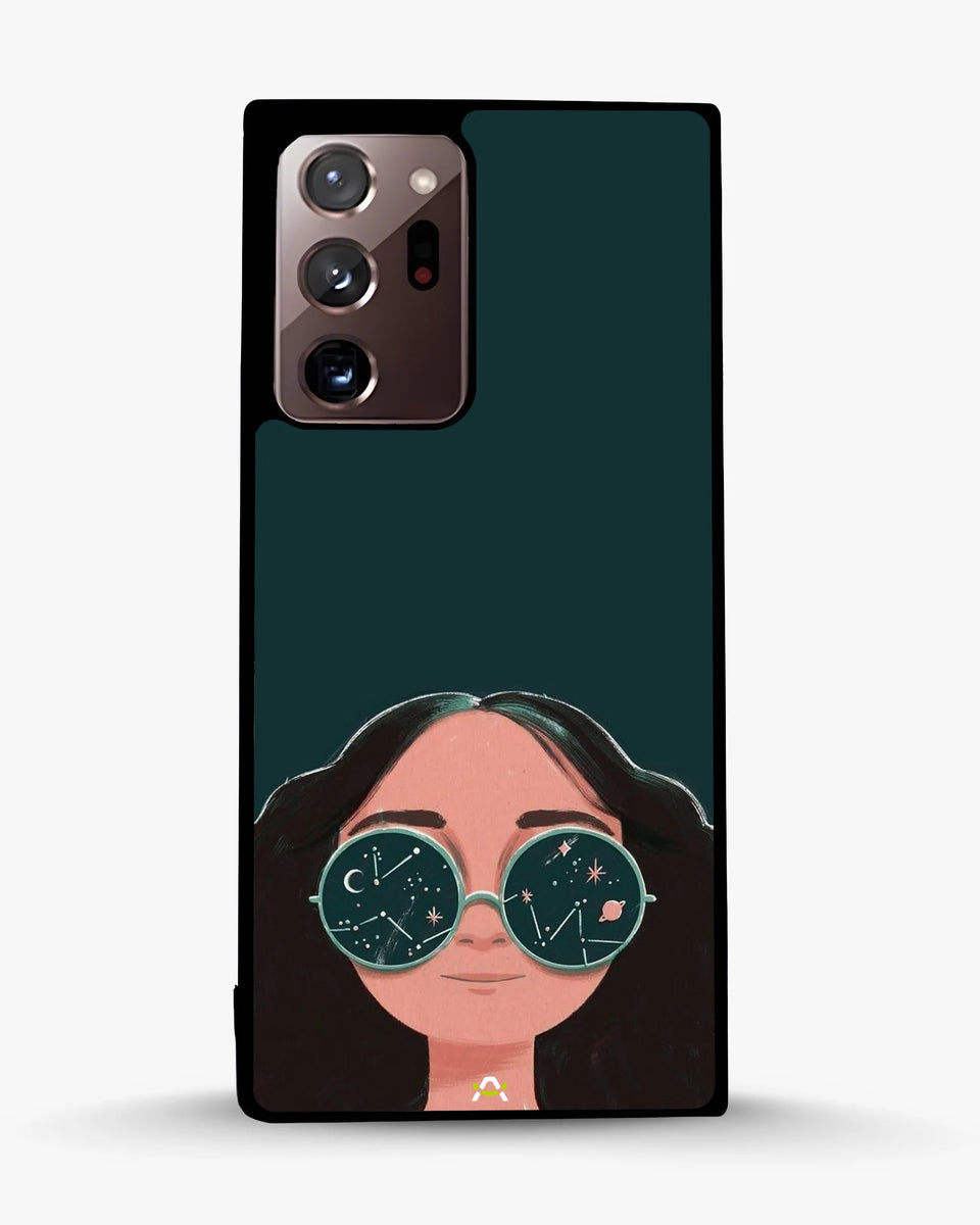 Creslia cosmic sunglasses girl phone case - cosmic sunglasses girl phone case samsung galaxy note 20 ultra