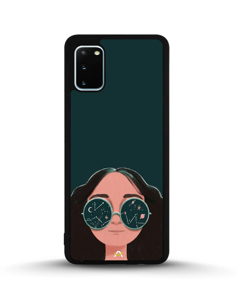 Creslia cosmic sunglasses girl phone case - cosmic sunglasses girl phone case samsung galaxy s20 fe