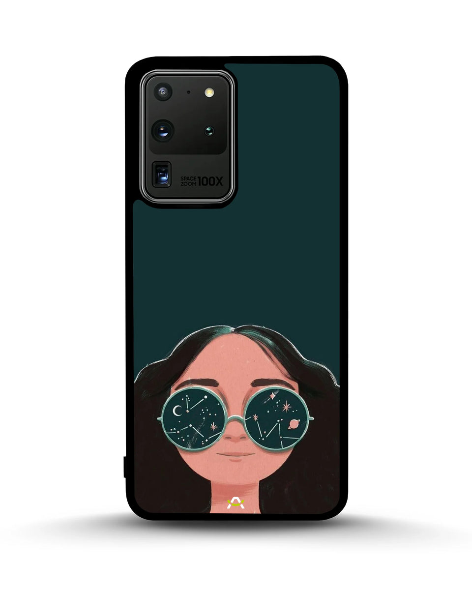 Creslia cosmic sunglasses girl phone case - cosmic sunglasses girl phone case samsung galaxy s20 ultra