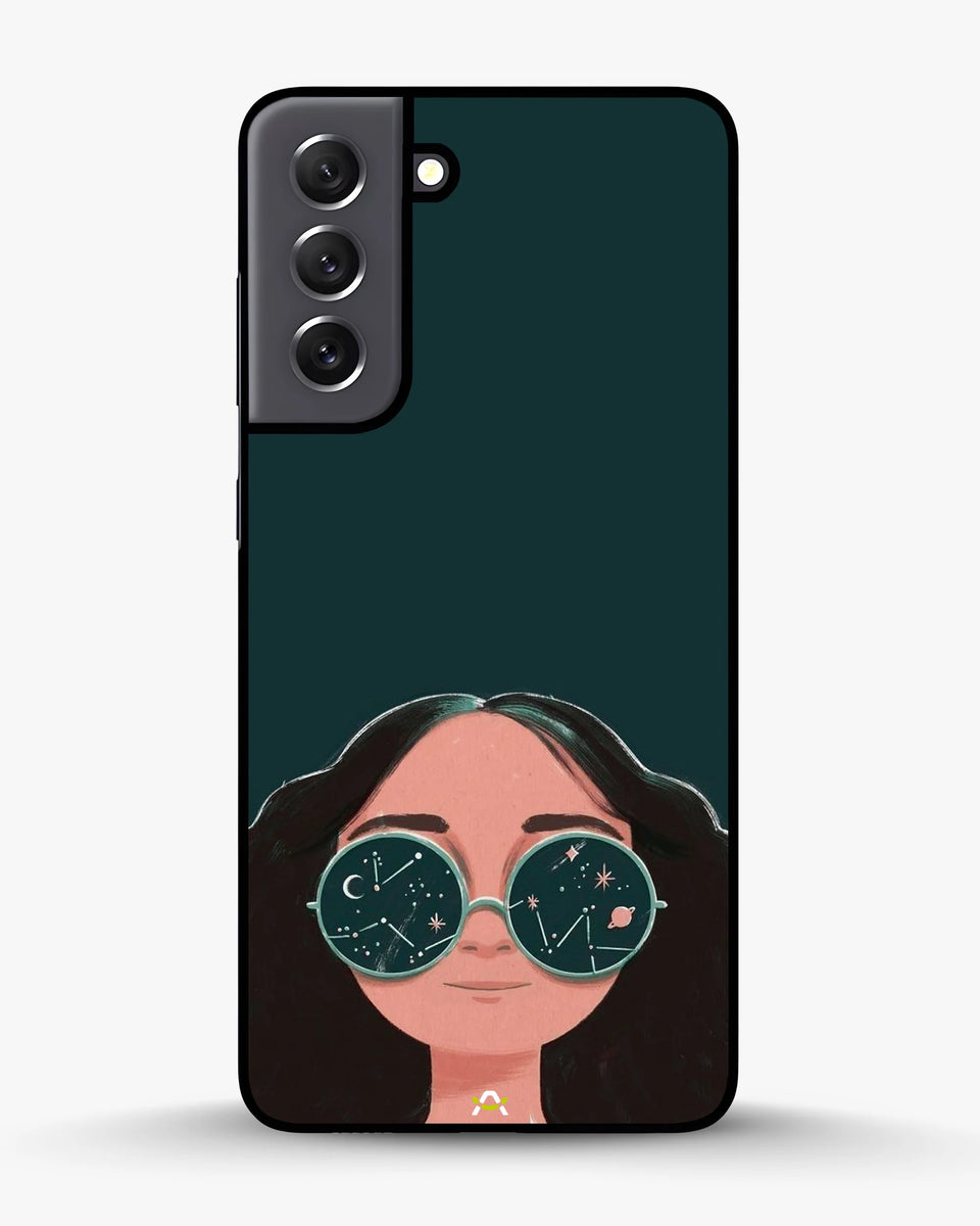 Creslia cosmic sunglasses girl phone case - cosmic sunglasses girl phone case samsung galaxy s21 fe