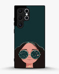 Creslia cosmic sunglasses girl phone case - cosmic sunglasses girl phone case samsung galaxy s22 ultra