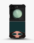 Creslia cosmic sunglasses girl phone case - cosmic sunglasses girl phone case samsung galaxy z flip 5