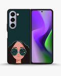 Creslia cosmic sunglasses girl phone case - cosmic sunglasses girl phone case samsung galaxy z fold 5