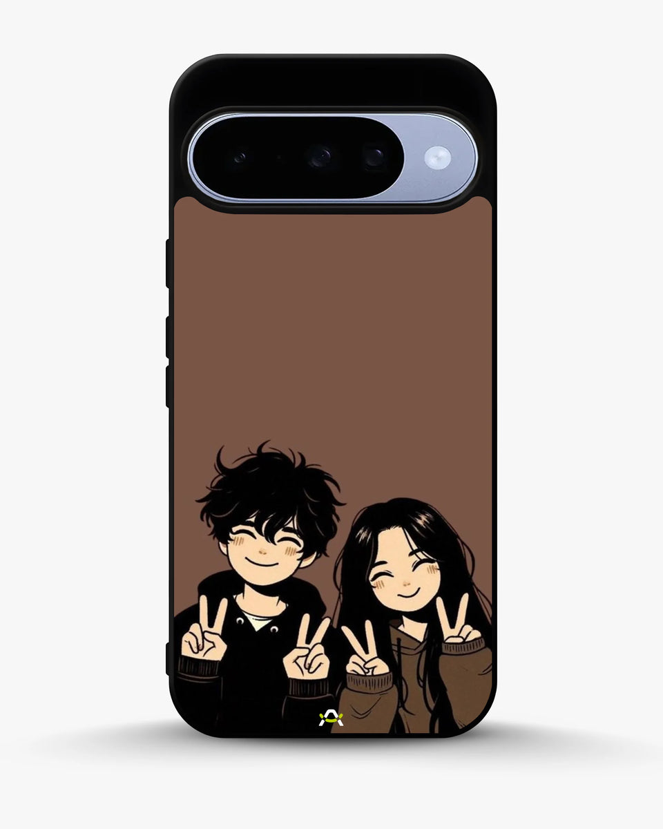 Creslia couple peace sign art phone case - couple peace sign art phone case google pixel 10
