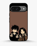 Creslia couple peace sign art phone case - couple peace sign art phone case google pixel 9