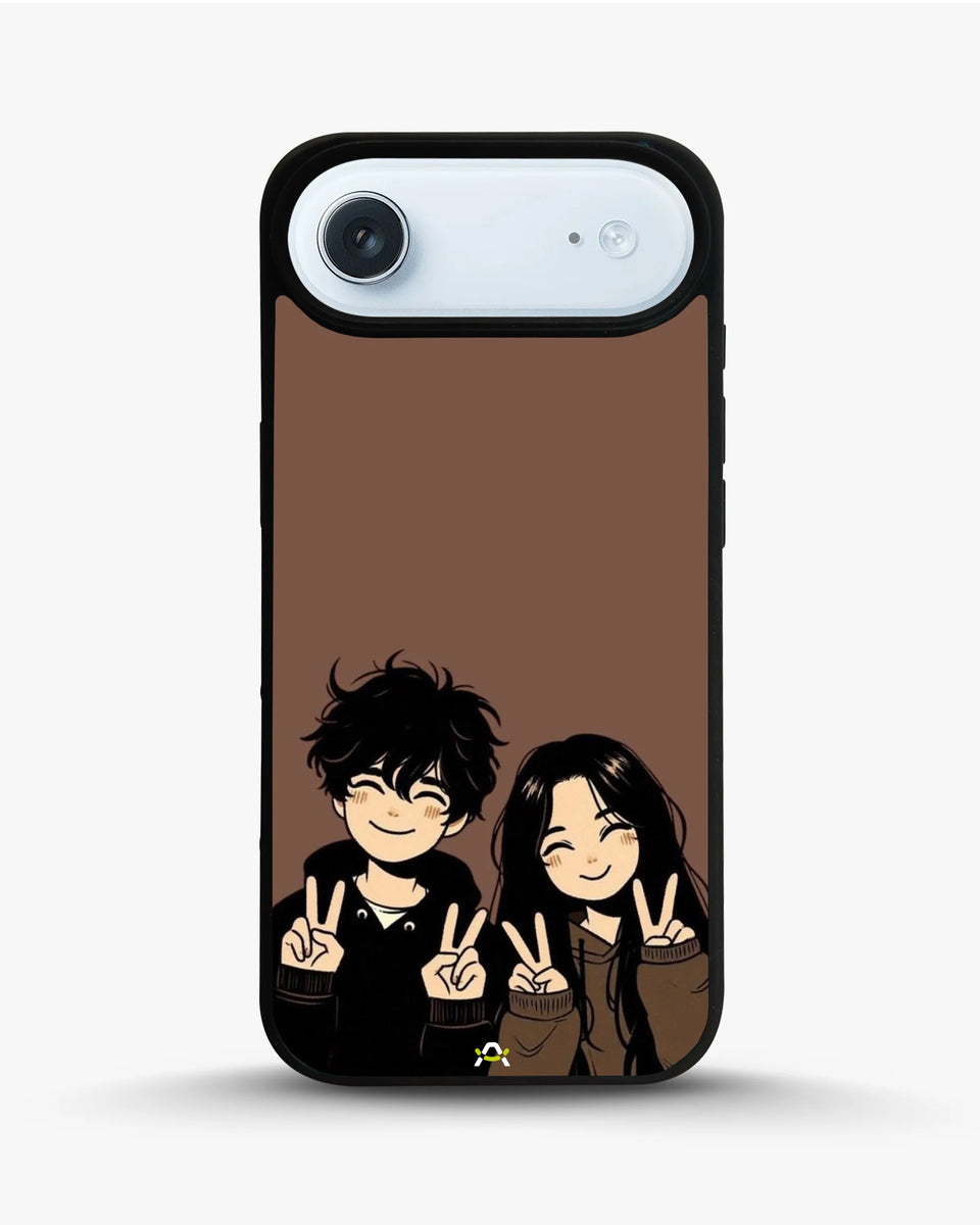 Creslia couple peace sign art phone case - couple peace sign art phone case iphone 17 air