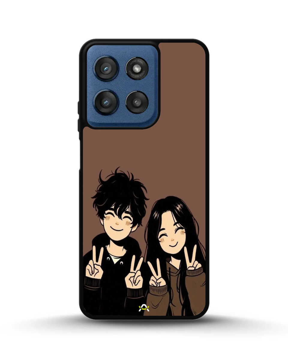 Creslia couple peace sign art phone case - couple peace sign art phone case moto g stylus 5g 2024