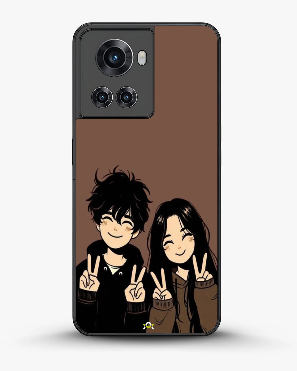 Creslia couple peace sign art phone case - couple peace sign art phone case oneplus 10r