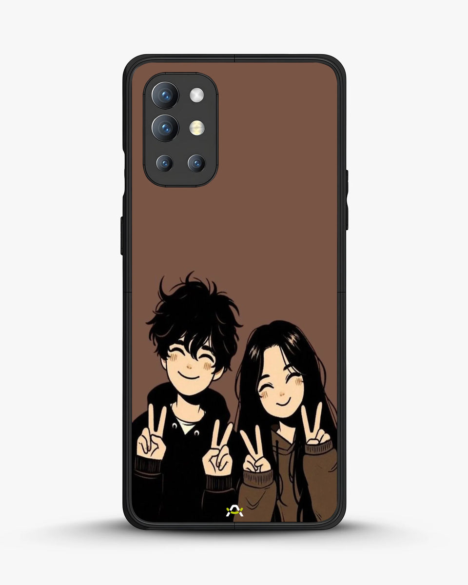 Creslia couple peace sign art phone case - couple peace sign art phone case oneplus 9r