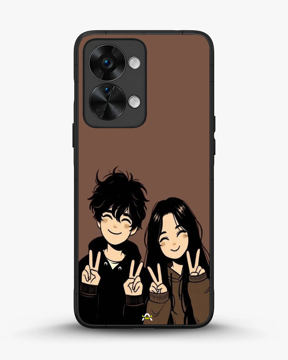 Creslia couple peace sign art phone case - couple peace sign art phone case oneplus nord 2t