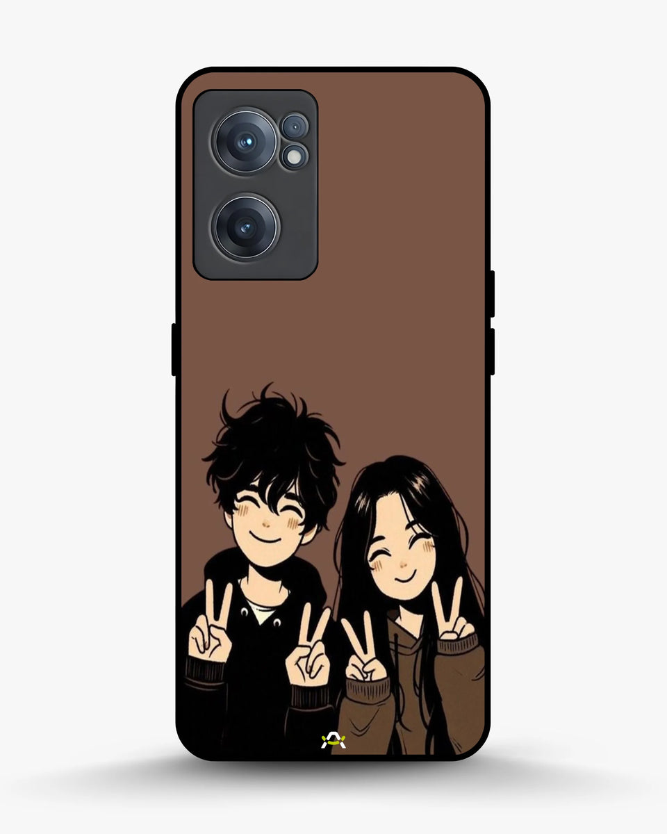 Creslia couple peace sign art phone case - couple peace sign art phone case oneplus nord ce2