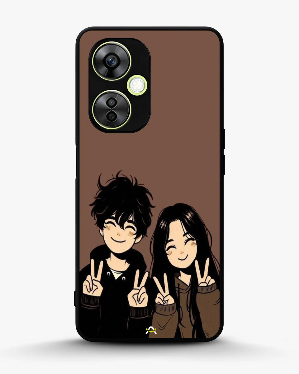 Creslia couple peace sign art phone case - couple peace sign art phone case oneplus nord ce3 lite