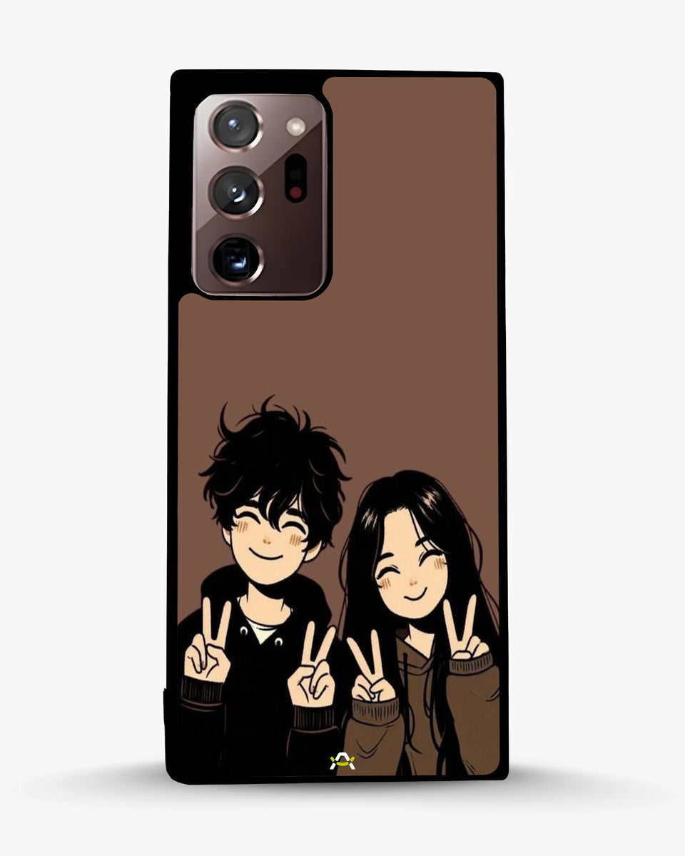Creslia couple peace sign art phone case - couple peace sign art phone case samsung galaxy note 20 ultra