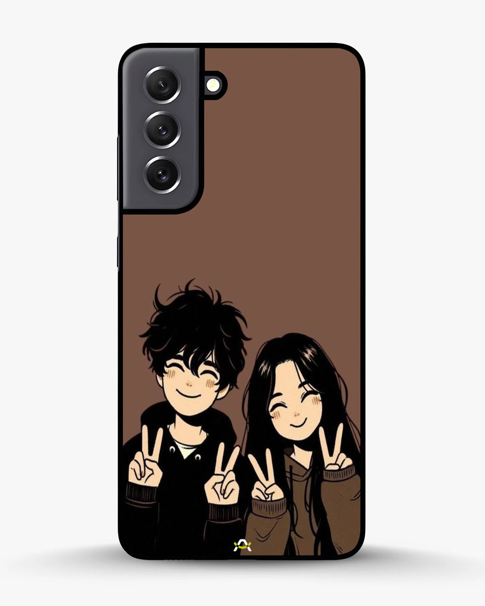 Creslia couple peace sign art phone case - couple peace sign art phone case samsung galaxy s22