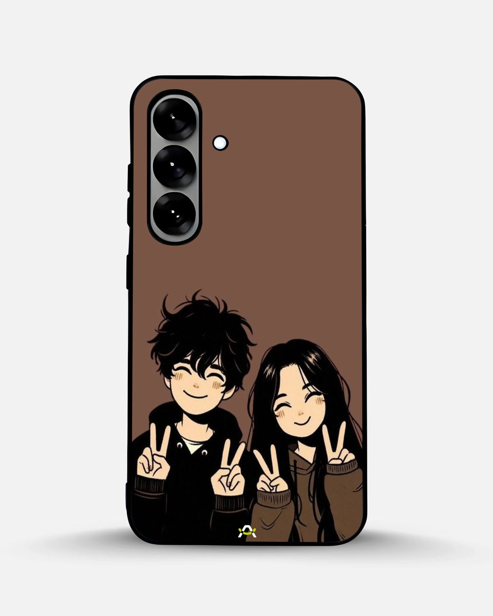 Creslia couple peace sign art phone case - couple peace sign art phone case samsung galaxy s25