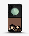 Creslia couple peace sign art phone case - couple peace sign art phone case samsung galaxy z flip 6