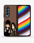 Creslia couple peace sign art phone case - couple peace sign art phone case samsung galaxy z fold 4