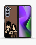 Creslia couple peace sign art phone case - couple peace sign art phone case samsung galaxy z fold 5
