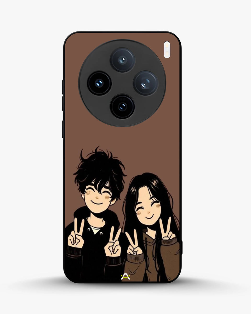 Creslia couple peace sign art phone case - couple peace sign art phone case vivo x100